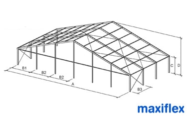 Losberger Maxiflex – veľkokapacitný stan s rozpätím až 50 m